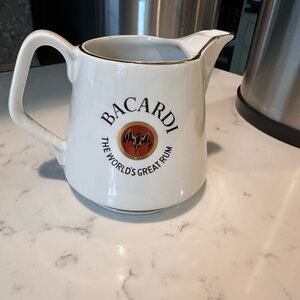 Bacardi White Ceramic Pitcher